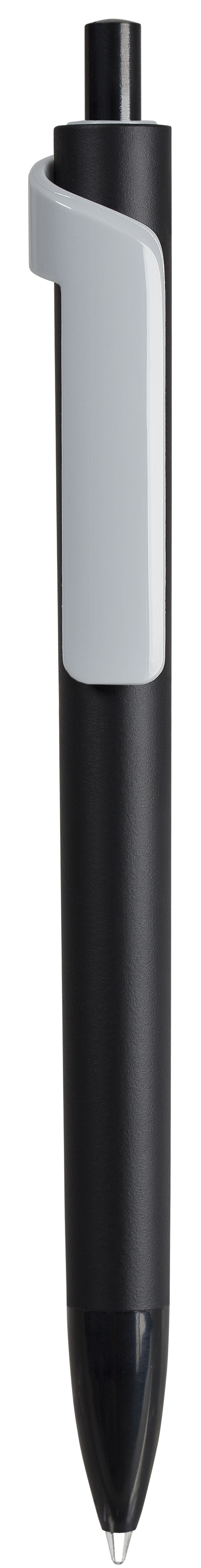 Ручка шариковая FORTE SOFT BLACK, черный/серый, пластик, покрытие soft touch