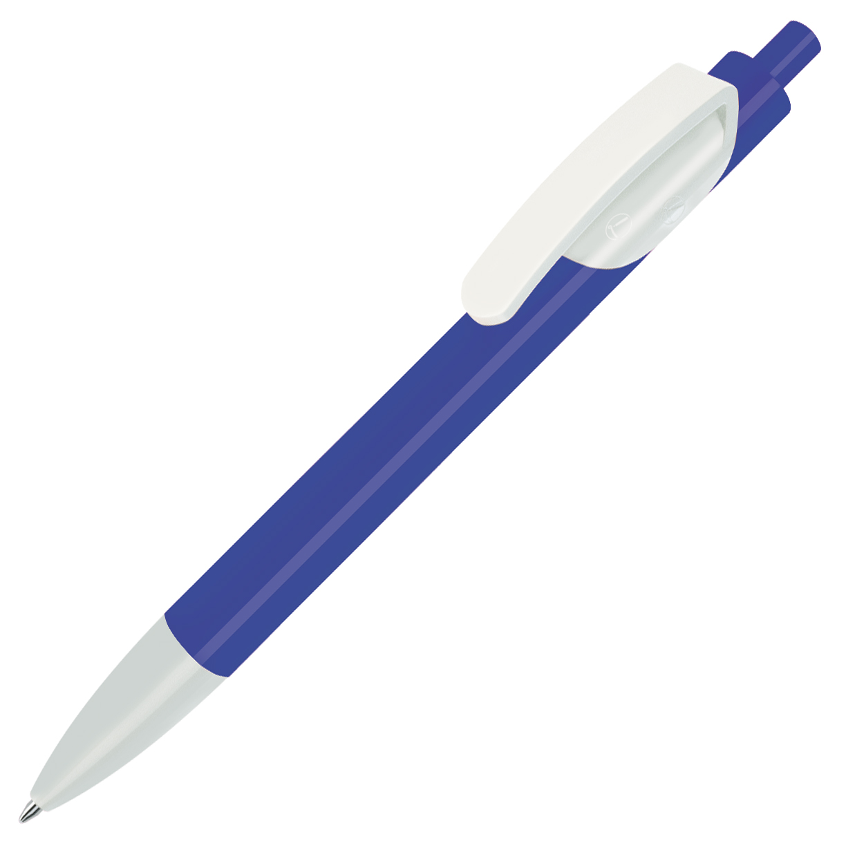 TRIS, ручка шариковая, синий корпус/белый, пластик
