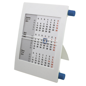 Календарь настольный на 2 года; белый с синим; 18х11 см; пластик
