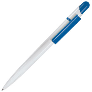 MIR, ручка шариковая, белый/синий, пластик