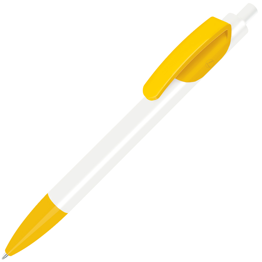 TRIS, ручка шариковая, белый корпус/черный, пластик