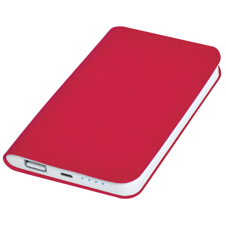 Универсальный аккумулятор "Silki" (5000mAh),красный, 7,5х12,1х1,1см, искусственная кожа,плас