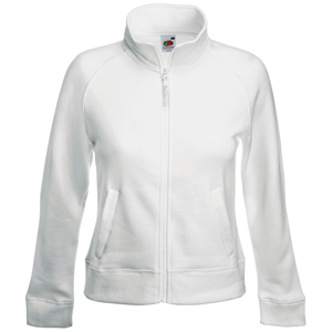 Толстовка "Lady-Fit Sweat Jacket", белый_M, 75% х/б, 25% п/э, 280 г/м2