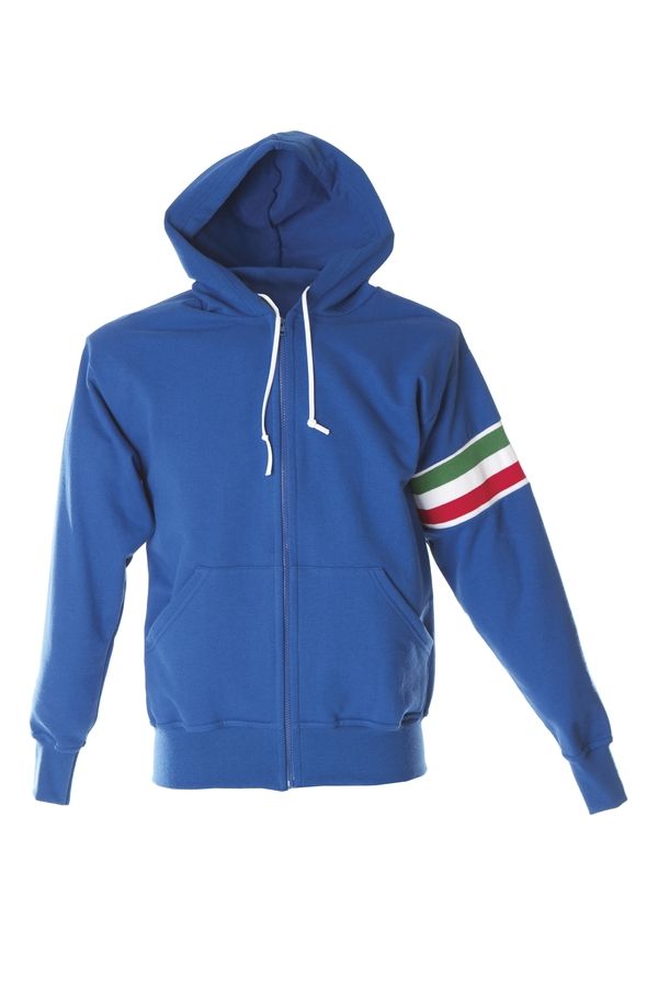 VERONA Толстовка Италия с капюшоном, на молнии, синий, размер XXL