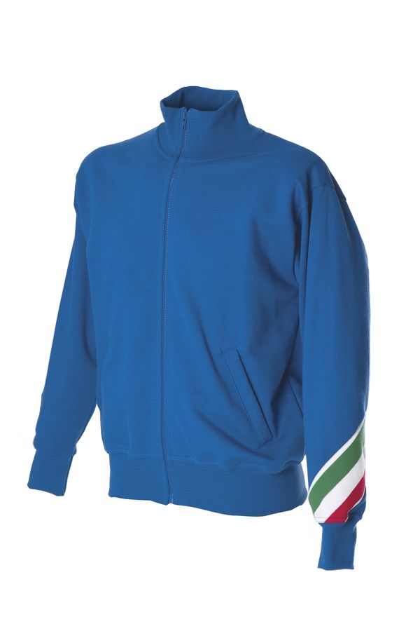 PESARO Толстовка Италия воротник-стойка, на молнии, синий, размер M