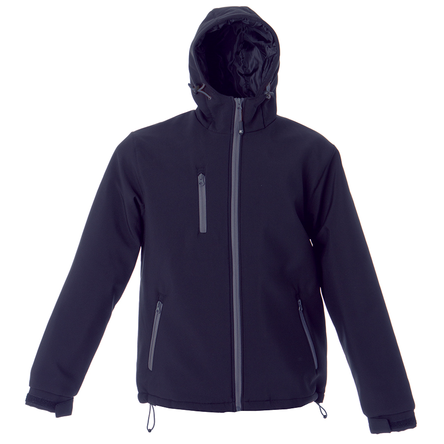 Куртка мужская софтшелл "Davos", темно-синий_XL, 96% полиэстер, 4% эластан; подкладка: 100% полиэстер