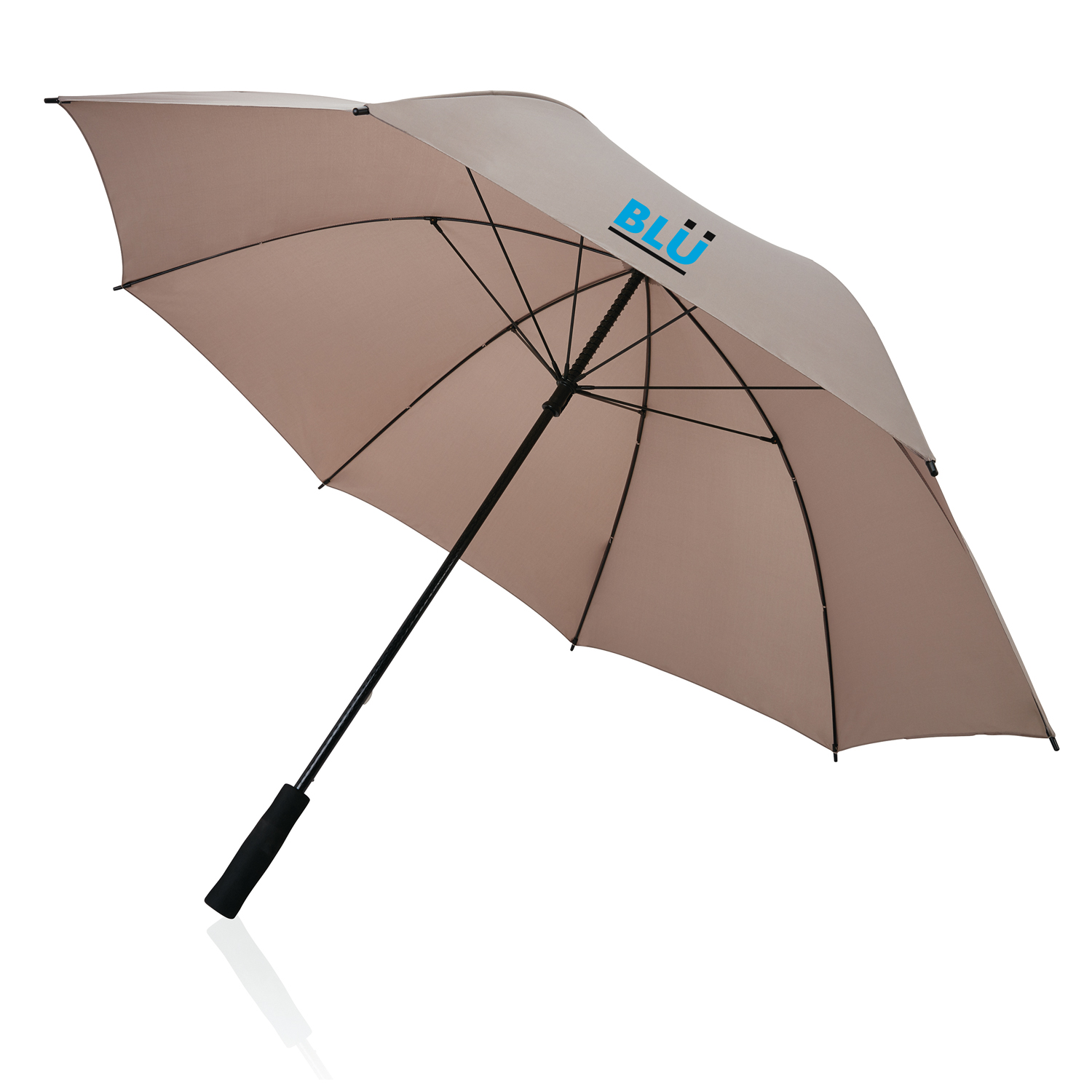 Зонт-трость антишторм Deluxe 30", тепло-серый