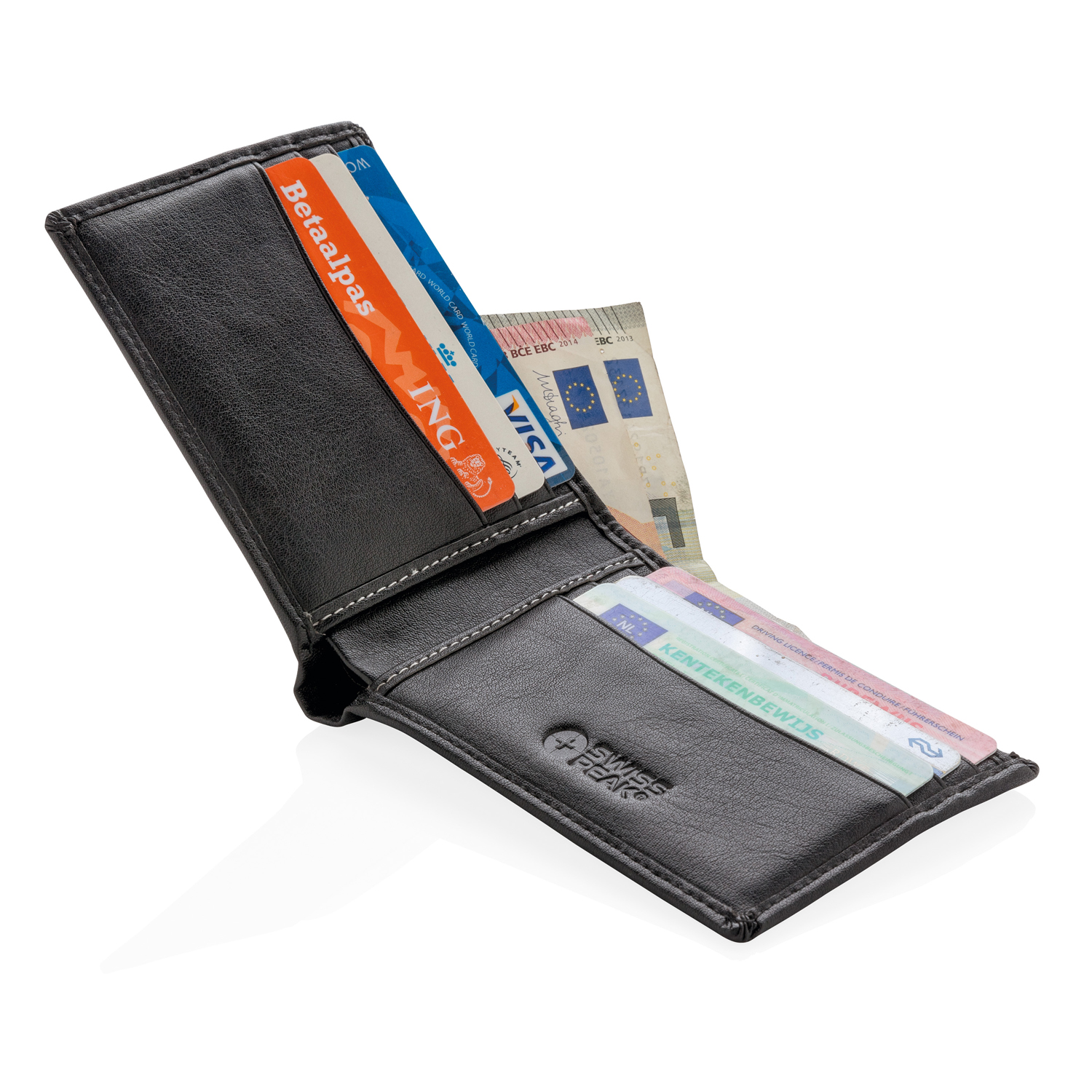 Набор Swiss Peak: бумажник с защитой от сканирования RFID и шариковая ручка